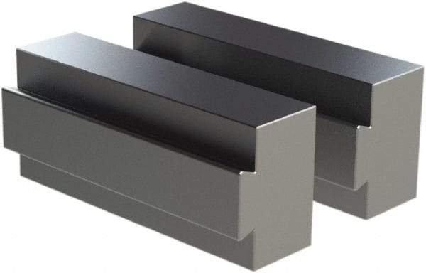 CarveSmart - 1" Wide x 1.71" High x 1" Thick, Flat/No Step Vise Jaw - Soft, Aluminum, Fixed Jaw, Compatible with 6" Vises - Americas Industrial Supply