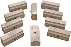 CarveSmart - 1" Wide x 1.71" High x 1" Thick, Flat/No Step Vise Jaw - Soft, Aluminum, Fixed Jaw, Compatible with 4" Vises - Americas Industrial Supply