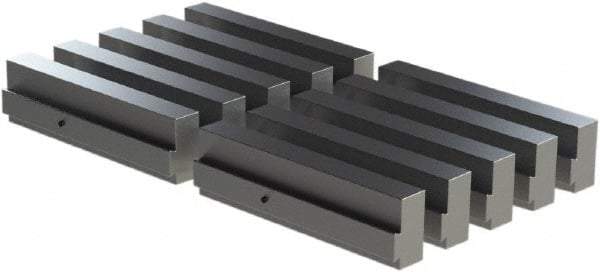 CarveSmart - 1" Wide x 2-1/4" High x 1" Thick, Flat/No Step Vise Jaw - Soft, Aluminum, Fixed Jaw, Compatible with 6" Vises - Americas Industrial Supply
