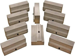 CarveSmart - 1" Wide x 2-1/4" High x 1" Thick, Flat/No Step Vise Jaw - Soft, Aluminum, Fixed Jaw, Compatible with 6" Vises - Americas Industrial Supply