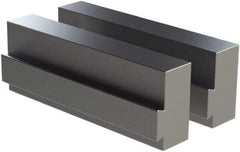 CarveSmart - 1" Wide x 2-1/4" High x 1" Thick, Flat/No Step Vise Jaw - Soft, Aluminum, Fixed Jaw, Compatible with 6" Vises - Americas Industrial Supply