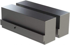 CarveSmart - 2" Wide x 3" High x 2" Thick, Flat/No Step Vise Jaw - Soft, Aluminum, Fixed Jaw, Compatible with 6" Vises - Americas Industrial Supply