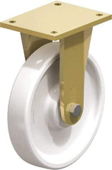 Blickle - 10" Diam x 1-31/32" Wide x 12" OAH Top Plate Mount Rigid Caster - Impact-Resistant Nylon, 3,300 Lb Capacity, Ball Bearing, 6-7/8 x 5-1/2" Plate - Americas Industrial Supply