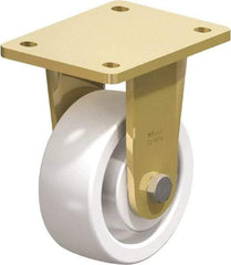 Blickle - 5" Diam x 1-31/32" Wide x 6-11/16" OAH Top Plate Mount Rigid Caster - Impact-Resistant Nylon, 1,650 Lb Capacity, Ball Bearing, 5-1/2 x 4-3/8" Plate - Americas Industrial Supply