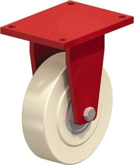 Blickle - 16" Diam x 4-21/64" Wide x 20-55/64" OAH Top Plate Mount Rigid Caster - Impact-Resistant Cast Nylon, 26,400 Lb Capacity, Ball Bearing, 15-3/4 x 11-13/16" Plate - Americas Industrial Supply
