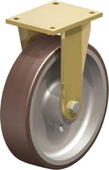 Blickle - 12" Diam x 3-9/64" Wide x 13-31/32" OAH Top Plate Mount Rigid Caster - Polyurethane-Elastomer Blickle Besthane, 5,280 Lb Capacity, Ball Bearing, 6-7/8 x 5-1/2" Plate - Americas Industrial Supply