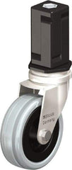 Blickle - 3" Diam x 63/64" Wide x 3-31/32" OAH Stem Mount Swivel Caster - Solid Rubber, 132 Lb Capacity, Plain Bore Bearing, Square Stem - Americas Industrial Supply
