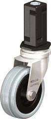 Blickle - 3" Diam x 63/64" Wide x 3-31/32" OAH Stem Mount Swivel Caster - Solid Rubber, 132 Lb Capacity, Plain Bore Bearing, Square Stem - Americas Industrial Supply