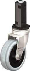 Blickle - 3" Diam x 63/64" Wide x 3-31/32" OAH Stem Mount Swivel Caster - Solid Rubber, 132 Lb Capacity, Plain Bore Bearing, Square Stem - Americas Industrial Supply