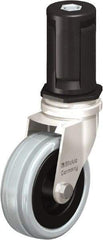 Blickle - 3" Diam x 63/64" Wide x 3-31/32" OAH Stem Mount Swivel Caster - Solid Rubber, 132 Lb Capacity, Plain Bore Bearing, Round Stem - Americas Industrial Supply