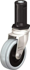 Blickle - 3" Diam x 63/64" Wide x 3-31/32" OAH Stem Mount Swivel Caster - Solid Rubber, 132 Lb Capacity, Plain Bore Bearing, Round Stem - Americas Industrial Supply