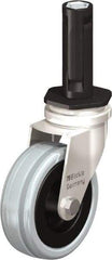 Blickle - 3" Diam x 63/64" Wide x 3-31/32" OAH Stem Mount Swivel Caster - Solid Rubber, 132 Lb Capacity, Plain Bore Bearing, Round Stem - Americas Industrial Supply