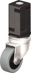 Blickle - 2" Diam x 45/64" Wide x 2-13/16" OAH Stem Mount Swivel Caster - Solid Rubber, 88 Lb Capacity, Plain Bore Bearing, Square Stem - Americas Industrial Supply