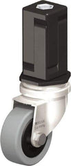 Blickle - 2" Diam x 45/64" Wide x 2-13/16" OAH Stem Mount Swivel Caster - Solid Rubber, 88 Lb Capacity, Plain Bore Bearing, Square Stem - Americas Industrial Supply