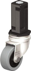 Blickle - 2" Diam x 45/64" Wide x 2-13/16" OAH Stem Mount Swivel Caster - Solid Rubber, 88 Lb Capacity, Plain Bore Bearing, Square Stem - Americas Industrial Supply