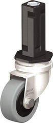 Blickle - 2" Diam x 45/64" Wide x 2-13/16" OAH Stem Mount Swivel Caster - Solid Rubber, 88 Lb Capacity, Plain Bore Bearing, Square Stem - Americas Industrial Supply