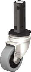 Blickle - 2" Diam x 45/64" Wide x 2-13/16" OAH Stem Mount Swivel Caster - Solid Rubber, 88 Lb Capacity, Plain Bore Bearing, Square Stem - Americas Industrial Supply