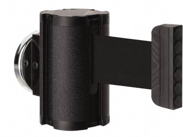 Lavi Industries - 3-1/2" High x 2-1/2" Long x 2-1/2" Wide Magnetic Wall Mount Barrier - Aluminum, Powdercoat Finish, Black, Use with Magnetic Wall Mount Barriers - Americas Industrial Supply