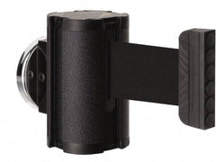 Lavi Industries - 3-1/2" High x 2-1/2" Long x 2-1/2" Wide Magnetic Wall Mount Barrier - Aluminum, Powdercoat Finish, Black, Use with Magnetic Wall Mount Barriers - Americas Industrial Supply