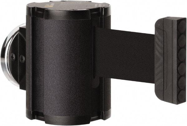 Lavi Industries - 3-1/2" High x 2-1/2" Long x 2-1/2" Wide Magnetic Wall Mount Barrier - Aluminum, Powdercoat Finish, Black, Use with Magnetic Wall Mount Barriers - Americas Industrial Supply