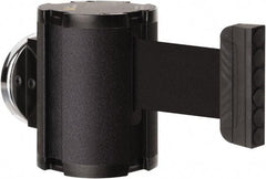 Lavi Industries - 3-1/2" High x 2-1/2" Long x 2-1/2" Wide Magnetic Wall Mount Barrier - Aluminum, Powdercoat Finish, Black, Use with Magnetic Wall Mount Barriers - Americas Industrial Supply