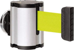 Lavi Industries - 3-1/2" High x 2-1/2" Long x 2-1/2" Wide Magnetic Wall Mount Barrier - Aluminum, Satin Chrome Finish, Satin Aluminum, Use with Magnetic Wall Mount Barriers - Americas Industrial Supply