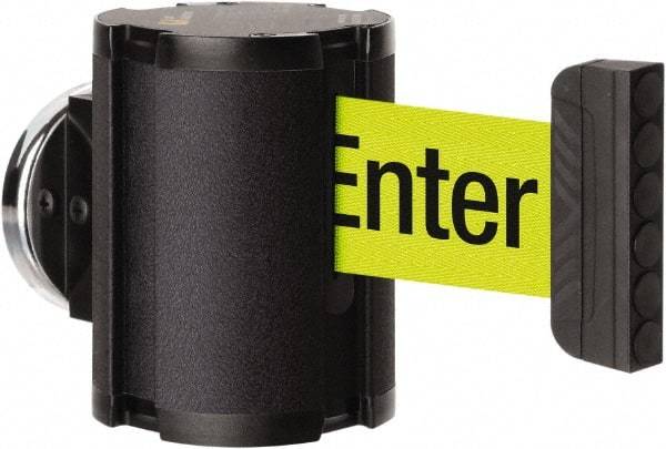 Lavi Industries - 3-1/2" High x 2-1/2" Long x 2-1/2" Wide Magnetic Wall Mount Barrier - Aluminum, Powdercoat Finish, Black, Use with Magnetic Wall Mount Barriers - Americas Industrial Supply