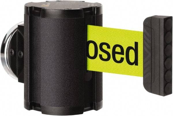 Lavi Industries - 3-1/2" High x 2-1/2" Long x 2-1/2" Wide Magnetic Wall Mount Barrier - Aluminum, Powdercoat Finish, Black, Use with Magnetic Wall Mount Barriers - Americas Industrial Supply