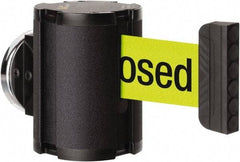 Lavi Industries - 3-1/2" High x 2-1/2" Long x 2-1/2" Wide Magnetic Wall Mount Barrier - Aluminum, Powdercoat Finish, Black, Use with Magnetic Wall Mount Barriers - Americas Industrial Supply