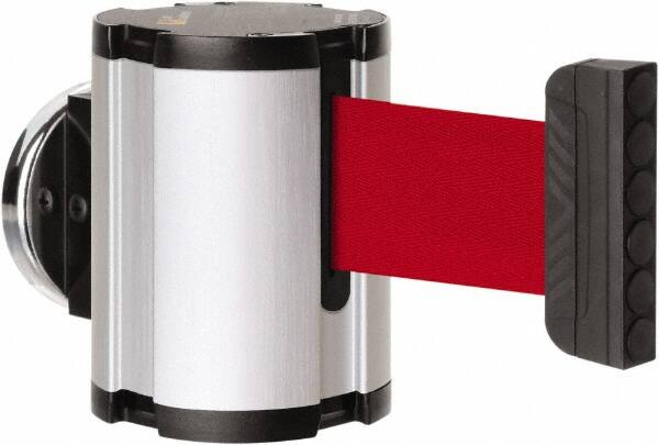 Lavi Industries - 3-1/2" High x 2-1/2" Long x 2-1/2" Wide Magnetic Wall Mount Barrier - Aluminum, Satin Chrome Finish, Satin Aluminum, Use with Magnetic Wall Mount Barriers - Americas Industrial Supply