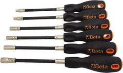 Beta - 7mm Flexible Shaft Nutdriver - Ergonomic Handle, 265mm OAL - Americas Industrial Supply