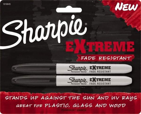 Sharpie - Black Permanent Marker - Fine Felt Tip, AP Nontoxic Ink - Americas Industrial Supply