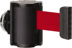 Lavi Industries - 3-1/2" High x 2-1/2" Long x 2-1/2" Wide Magnetic Wall Mount Barrier - Aluminum, Powdercoat Finish, Black, Use with Magnetic Wall Mount Barriers - Americas Industrial Supply