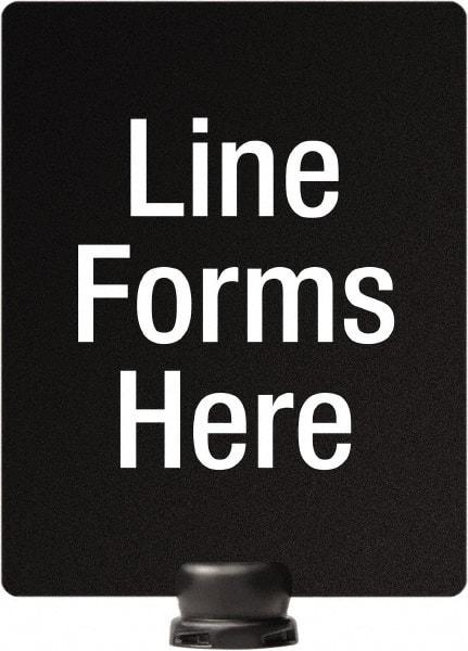 Lavi Industries - 11" High x 8-1/2" Long x 8-1/2" Wide Barrier Sign Frame - PVC, Sintra Finish, Black, Use with Tempest - Americas Industrial Supply