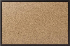 Quartet - 48" Wide x 36" High Open Cork Bulletin Board - Natural (Color) - Americas Industrial Supply