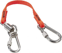Proto - 12" Tethered Tool Lanyard - Carabiner Connection, 12" Extended Length, Orange - Americas Industrial Supply