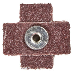3″ × 3″ × 1 1/2″ Cross Pad 8-Ply 80 Grit 1/4-20 Eyelet Aluminum Oxide - Americas Industrial Supply