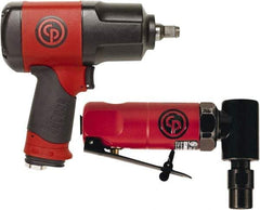 Chicago Pneumatic - Impact Wrench Air Tool Combination Kit - 90 psi, Includes 1/4" 90° Mini Angle Die Grinder - Americas Industrial Supply