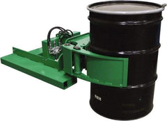 Valley Craft - 2,000 Lb Load Capacity, 30, 55 & 85 Gal Forklift Drum Handler - Steel Wheels - Americas Industrial Supply