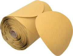 3M - 6" Diam, 150 Grit Aluminum Oxide Adhesive PSA Disc - Very Fine Grade, Gold, A Weighted Backing, Flexible, Use with Random Orbital Sanders - Americas Industrial Supply