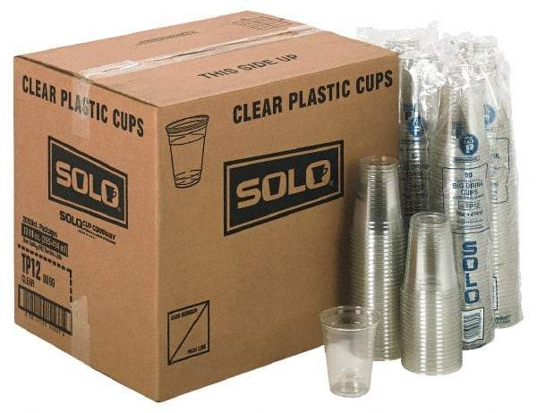 Solo - Solo Plastic Cold Cups, 12 oz Clear - Plastic Cold Cups, 12 Ounce Clear - Americas Industrial Supply