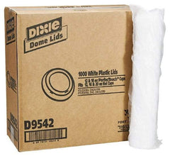 Dixie - Dixie Dome Drink-Thru Lids for 10-16 oz Hot Cups - White - Americas Industrial Supply