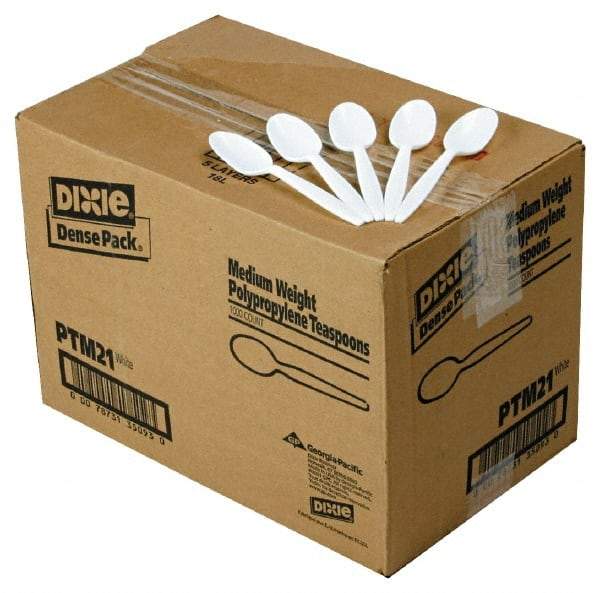 Dixie - Mediumweight Plastic Teaspoons - Mediumweight Plastic Teaspoons - Americas Industrial Supply