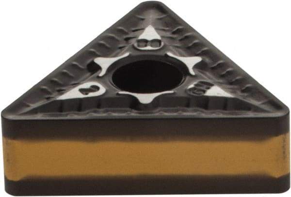 Iscar - TNMG332 GN Grade IC8250 Carbide Turning Insert - TiCN/Al2O3/TiN Finish, 60° Triangle, 3/8" Inscr Circle, 3/16" Thick, 1/32" Corner Radius - Americas Industrial Supply