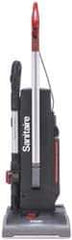 Sanitaire - Dual Motor Lightweight Upright Vacuum Cleaner - 13" Cleaning Width, 11" Amps, Comfort Hand Grip, Black - Americas Industrial Supply