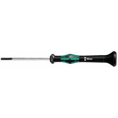 Wera - 2mm Blade Width, 197mm OAL, Precision Slotted Screwdriver - Exact Industrial Supply