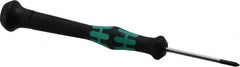 Wera - #00, 5-3/8" OAL, Standard Phillips Screwdriver - 1-9/16" Blade Length, Round Shank, Ergonomic Handle - Americas Industrial Supply