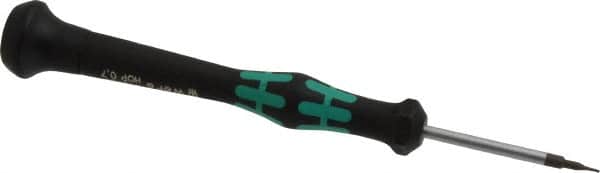 Wera - 0.7mm Precision Miniature Hex Driver - 1-9/16" Bade Length, Ergonomic with Spinning Cap Handle, 1-9/16" OAL - Americas Industrial Supply