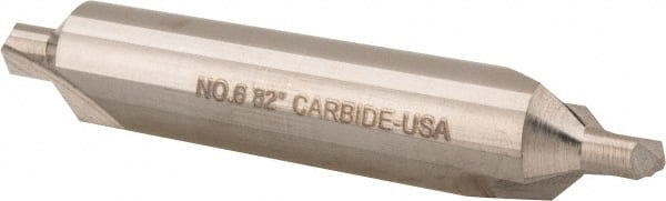 Hertel - #6 Plain Cut 82° Incl Angle Solid Carbide Combo Drill & Countersink - Americas Industrial Supply