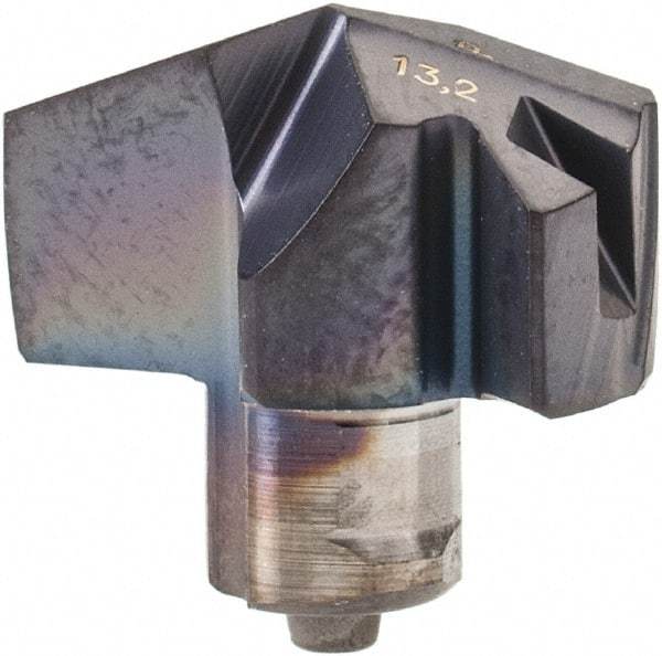 Iscar - Series ICP, 13.21mm Diam Grade IC908 140° Replaceable Drill Tip - Carbide, TiAlN Finish, 13 Seat Size - Americas Industrial Supply